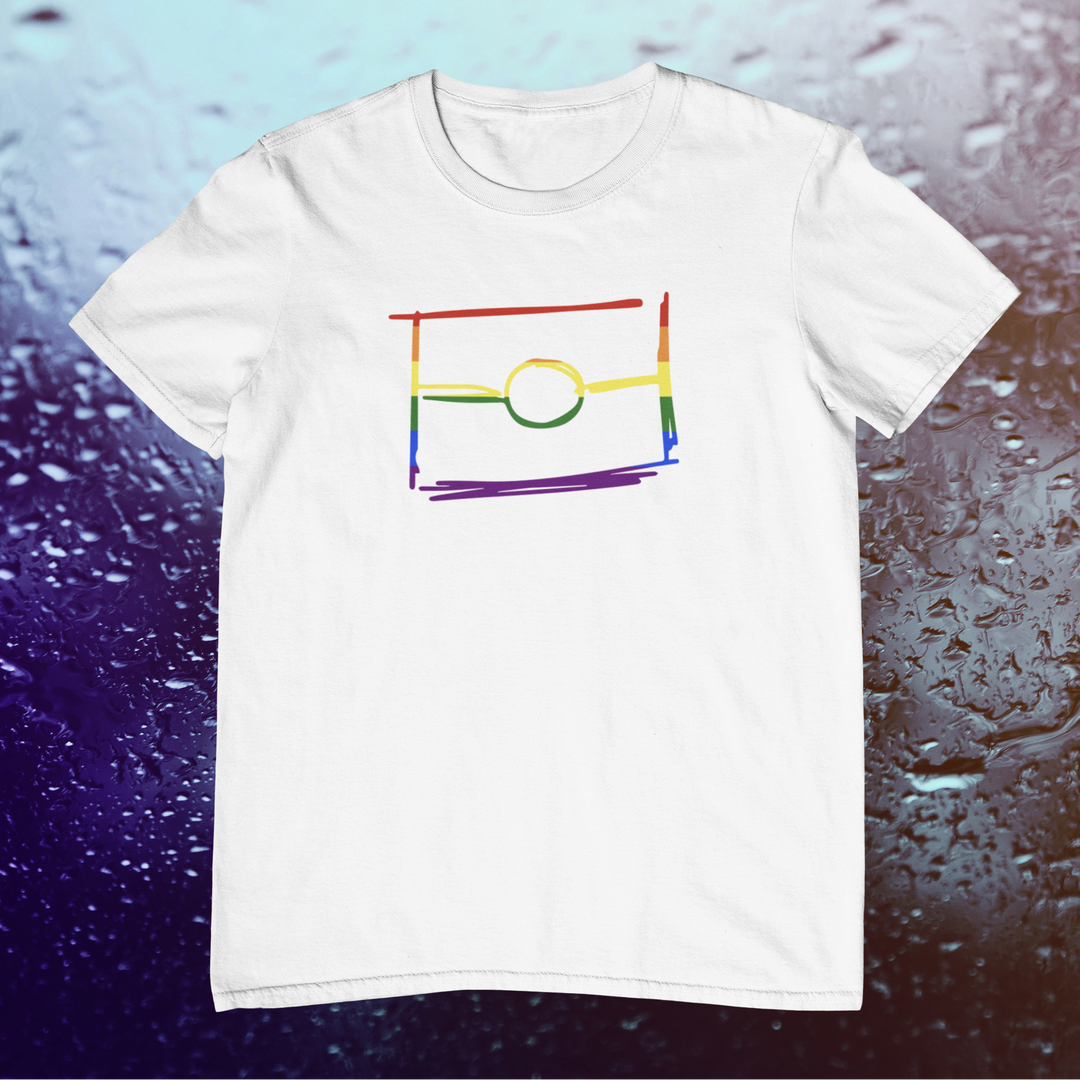 Pride Graffiti Flag Tee™️ Logo White Tee