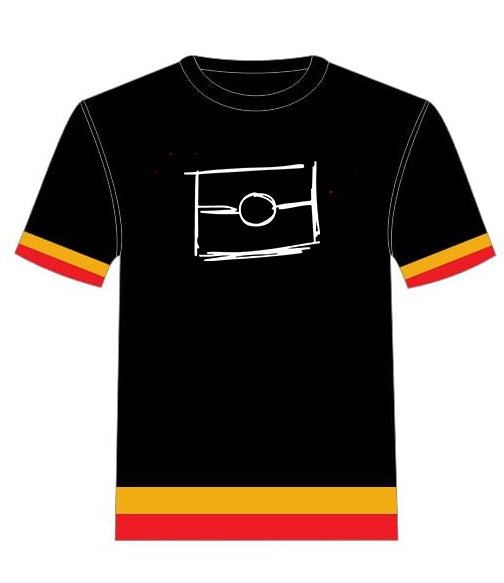 GRAFFITI FLAG™️ LOGO Tee: RedYellow Panels