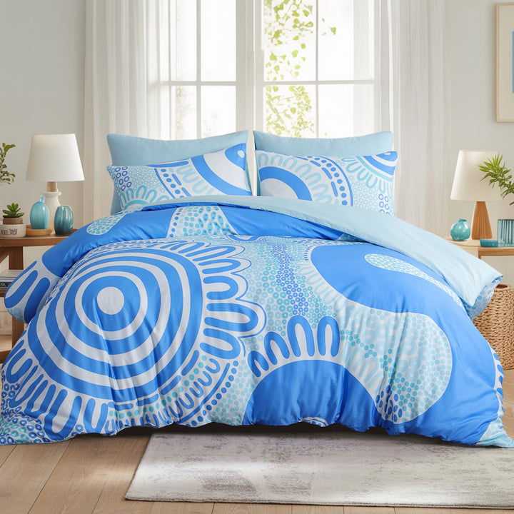 Quilt Cover Set: Seabreeze 100% Cotton