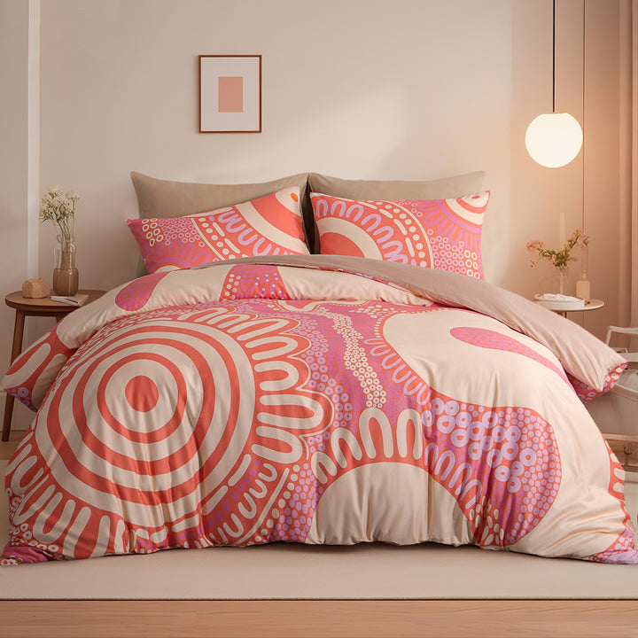 Quilt Cover Set: Sunset 100% Cotton