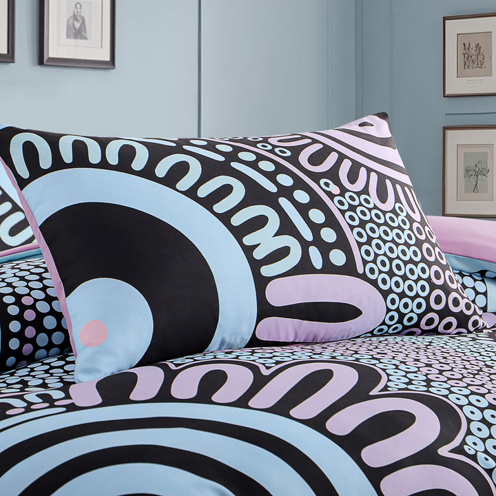 Quilt Cover Set: Wiradjuri Walkabout- Soft Pastel