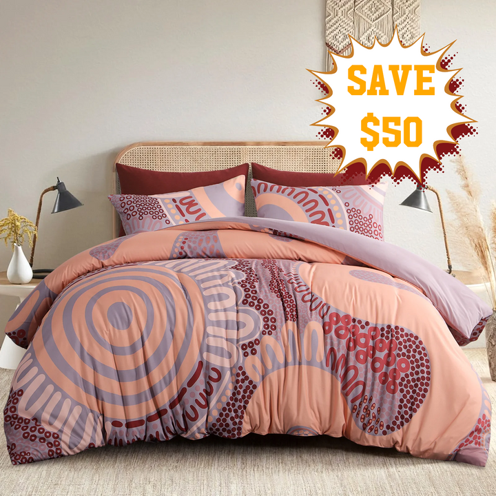 Badged - Quilt Cover Set- Waterways: Volcano 🌋