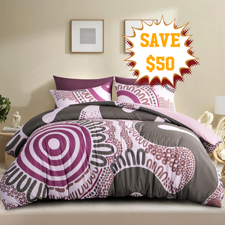 Badged - Quilt Cover Set- Waterways: Berries