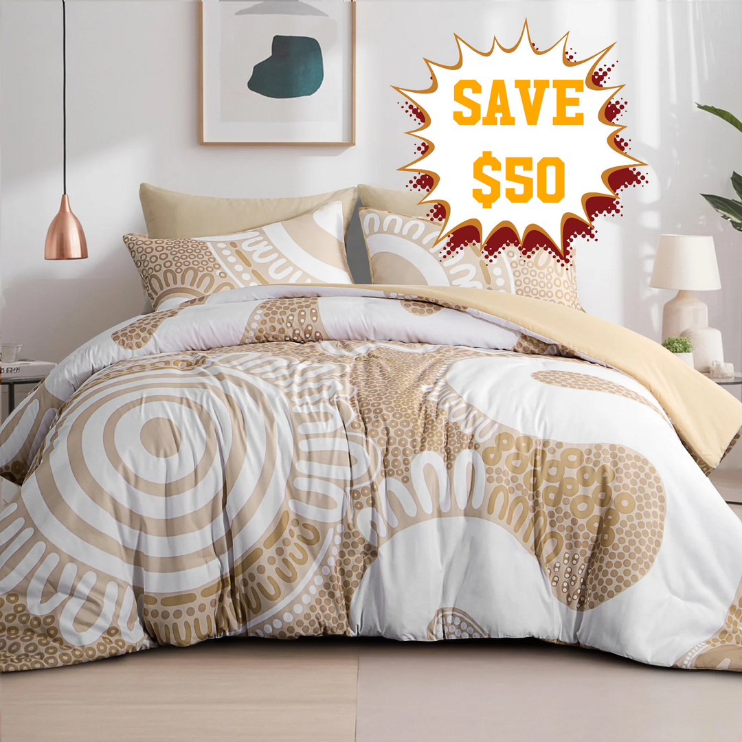 Badged - Comforter Set: Waterways - Sand
