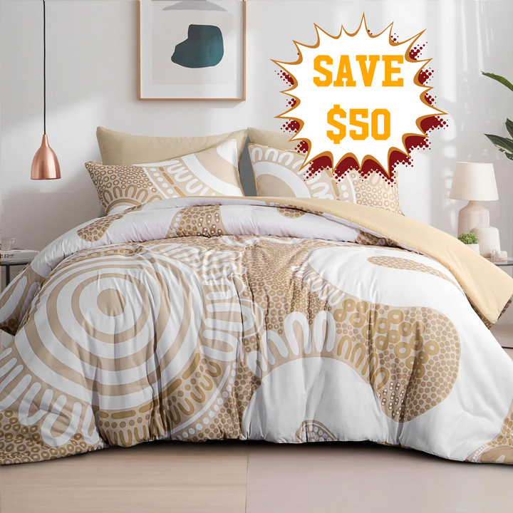 Badged - Comforter Set: Waterways - Sand