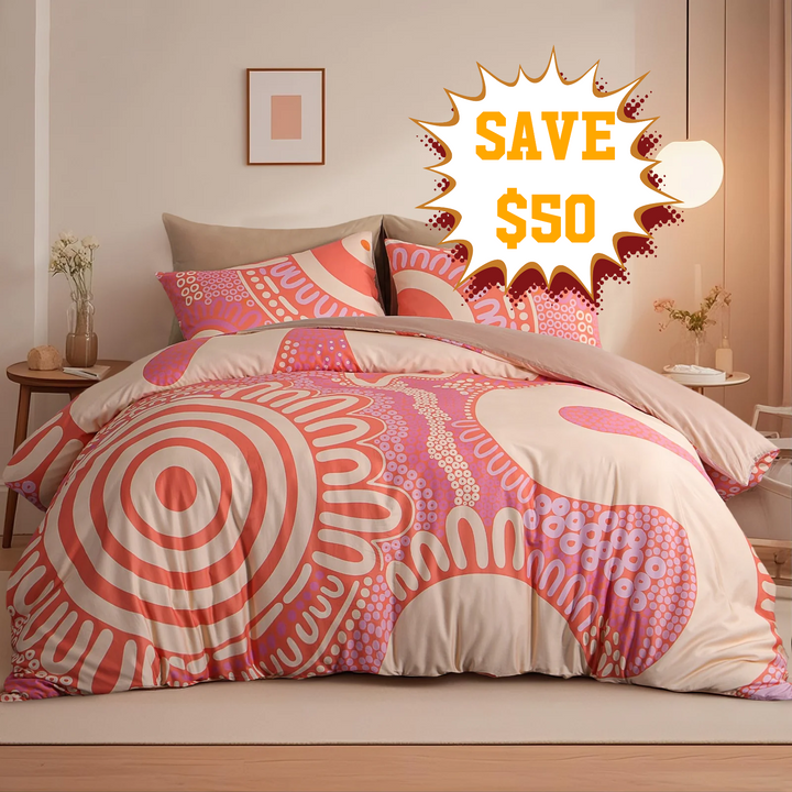 Badged - Quilt Cover Set: Sunset 100% Cotton