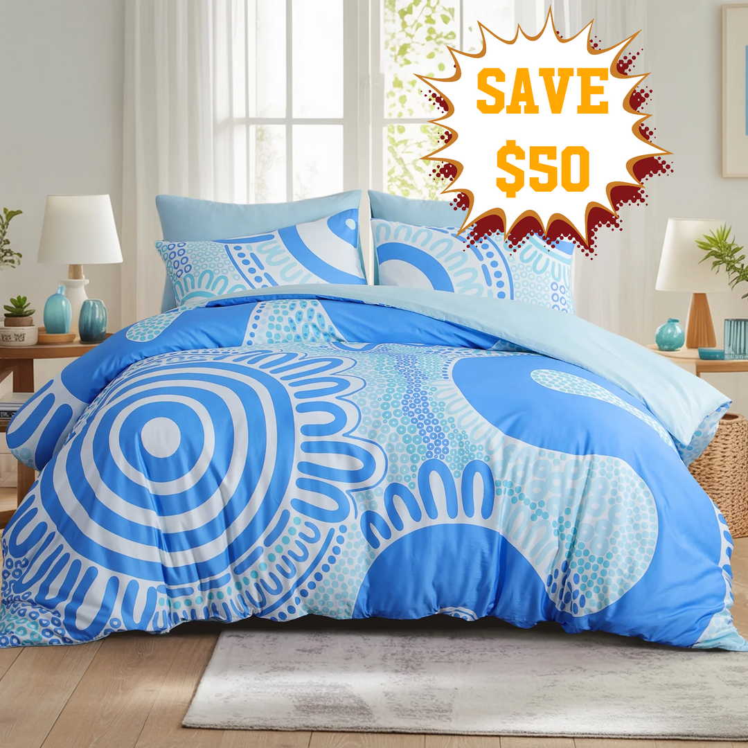 Badged - Quilt Cover Set: Seabreeze 100% Cotton