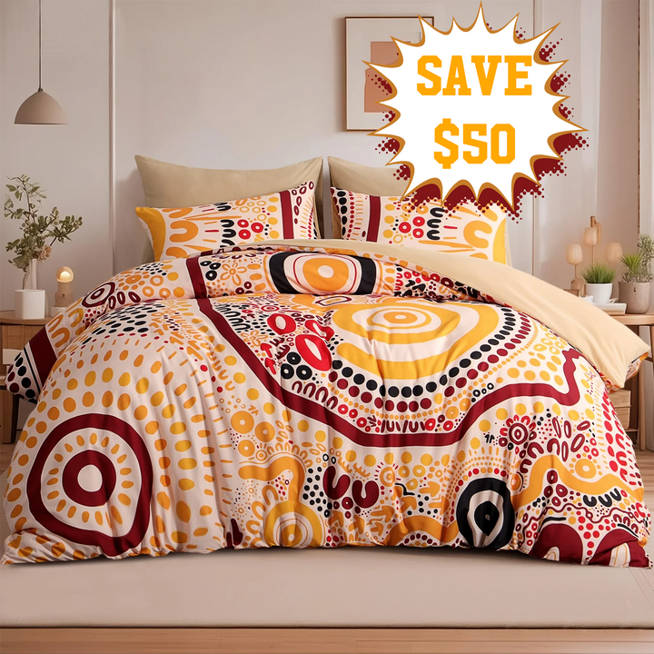 Badged - Quilt Cover Set: Wiradjuri Walkabout- Land 👣