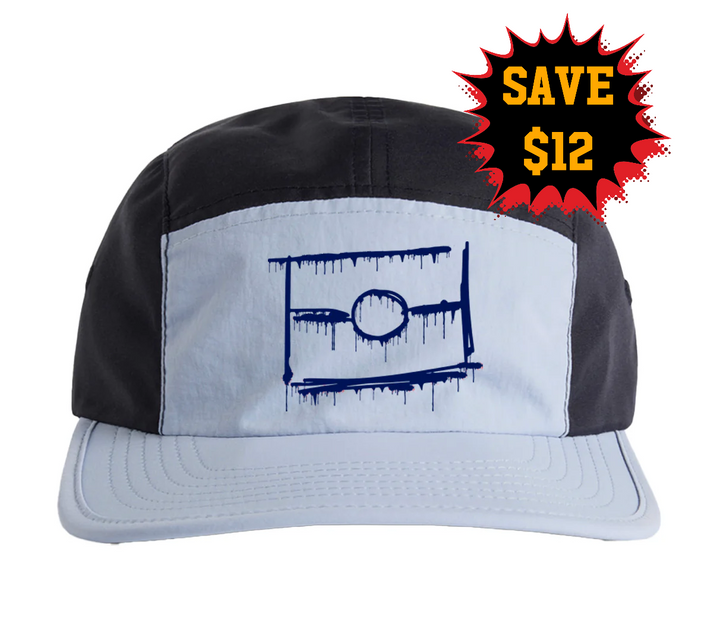 Badged - Blue/Blue 5 Panel Hat