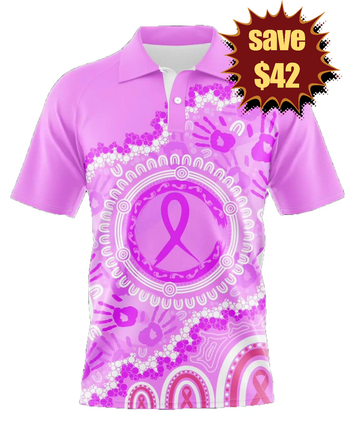 Badged - Pink Ribbon- Polo